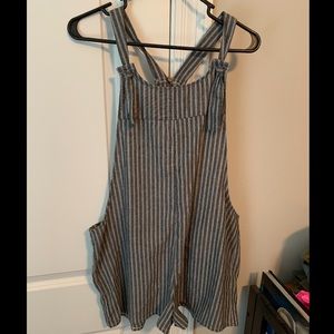 Striped overalls